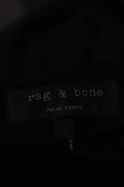 Rag & Bone Womens Cropped Ankle Pants Dark Blue 100% Cotton Size 2