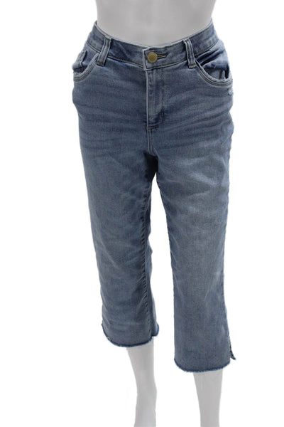 Wit & Wisdom Women Cropped Capri Jeans Blue High Rise Size 2