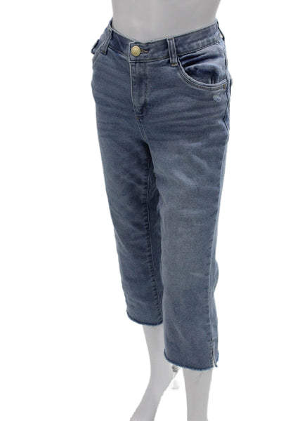 Wit & Wisdom Women Cropped Capri Jeans Blue High Rise Size 2