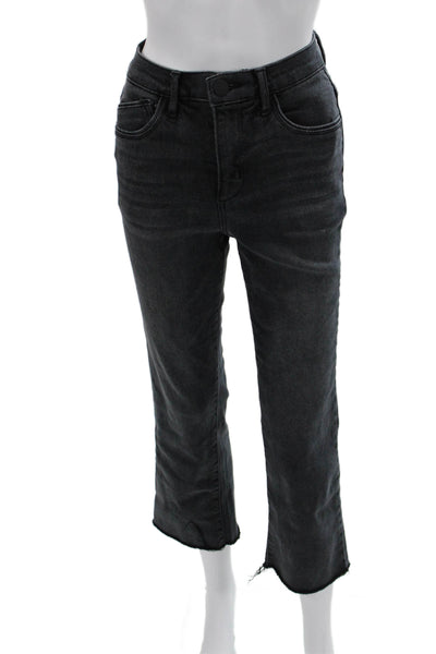 Wit & Wisdom Womens Dark Gray Cropped Ankle High Rise Jeans Size 2P
