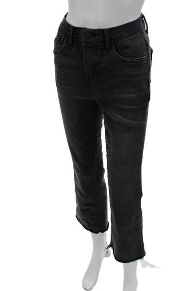 Wit & Wisdom Womens Dark Gray Cropped Ankle High Rise Jeans Size 2P