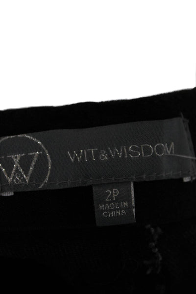 Wit & Wisdom Womens Dark Gray Cropped Ankle High Rise Jeans Size 2P