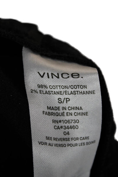 Vince Womens Cropped Ankle Pants Black Petite Size S