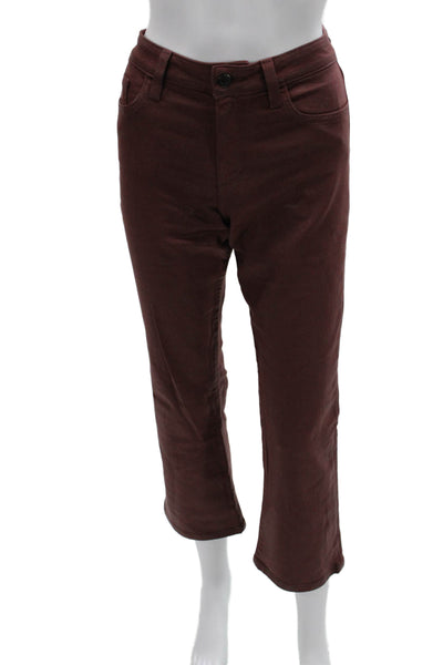 Joes Womens Cropped High Rise Brown Jeans Petite Designer Size 29