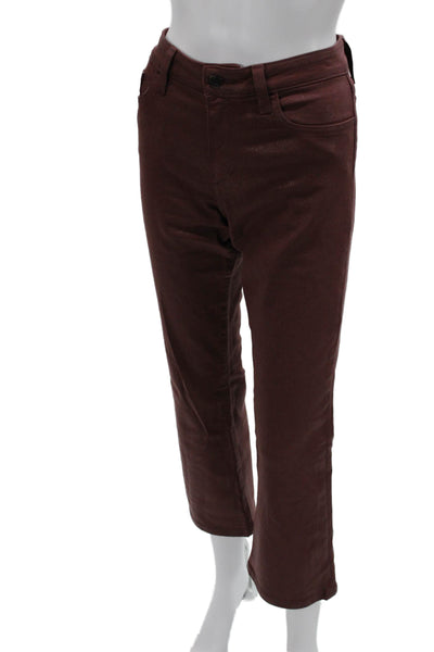 Joes Womens Cropped High Rise Brown Jeans Petite Designer Size 29