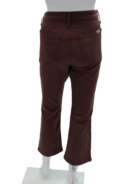 Joes Womens Cropped High Rise Brown Jeans Petite Designer Size 29