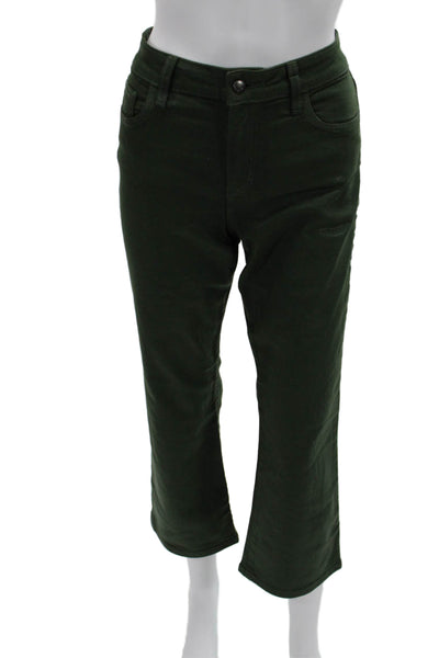 Joes Women Cropped High Rise Green Jeans Petites Size 29