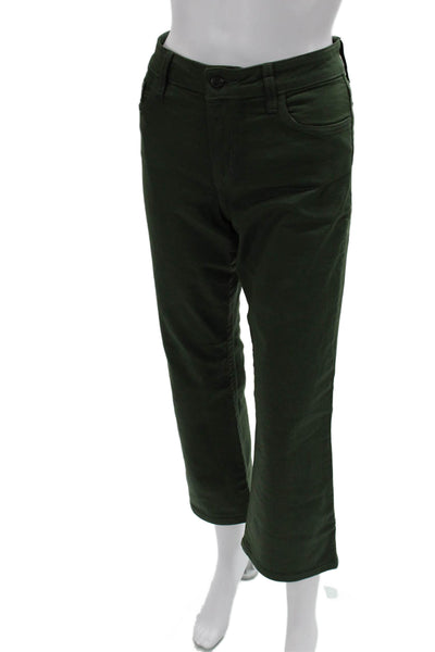 Joes Women Cropped High Rise Green Jeans Petites Size 29