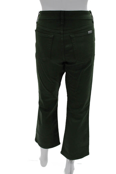 Joes Women Cropped High Rise Green Jeans Petites Size 29