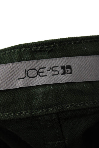 Joes Women Cropped High Rise Green Jeans Petites Size 29