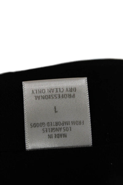 Stone Cold Fox Women Maxi Dress Black V Neck Short Sleeve Midi Zip Size 1