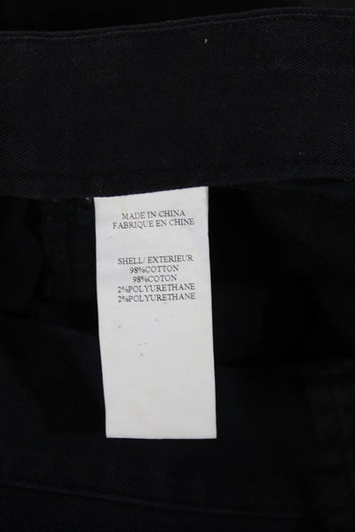 Theory Mens Black Chino Pants 98% Cotton 2% PU 32 Inseam Size 34