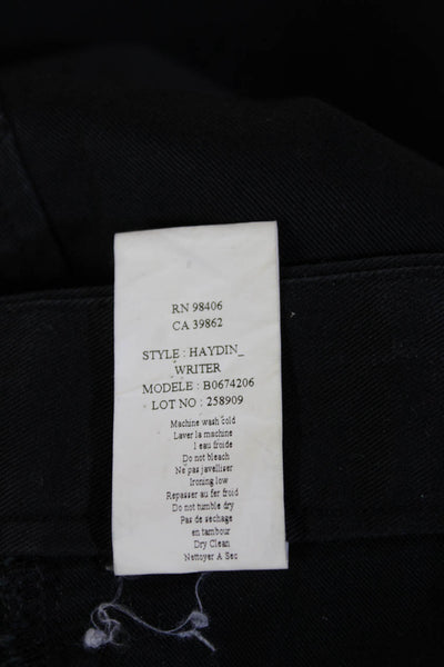 Theory Mens Black Chino Pants 98% Cotton 2% PU 32 Inseam Size 34