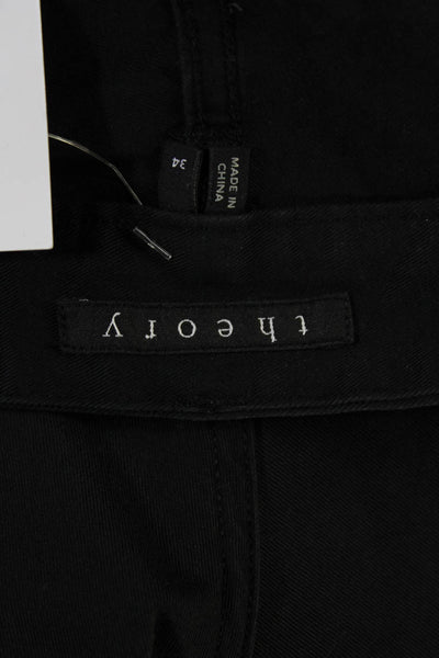 Theory Mens Black Chino Pants 98% Cotton 2% PU 32 Inseam Size 34