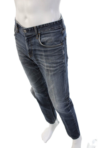 AG Adriano Goldschmied Mens Dark Blue Straight Jeans Size 33