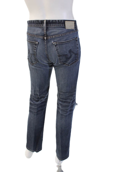 AG Adriano Goldschmied Mens Dark Blue Straight Jeans Size 33