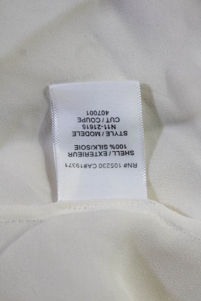 Joie Women Tunic Blouse V-Neck 3/4 Sleeve Beige Rayon Size S