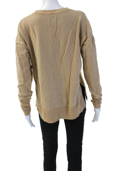 Athleta Unisex Pullover Sweater Beige Long Sleeve Crew Neck Size S