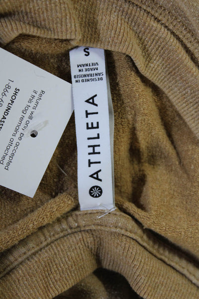 Athleta Unisex Pullover Sweater Beige Long Sleeve Crew Neck Size S