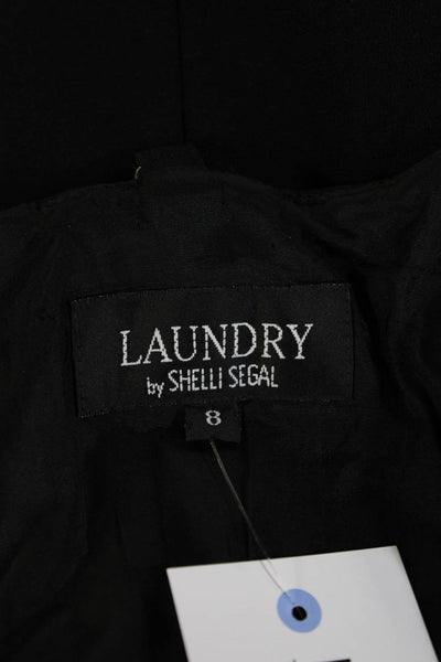 Laundry by Shelli Segal Womens Black Sheath Mini Dress Sleeveless Size 8