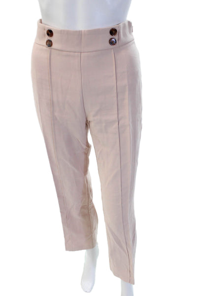Greylin Anthropologie Women Beige Ankle Cropped Dress Pants Rayon Size XS