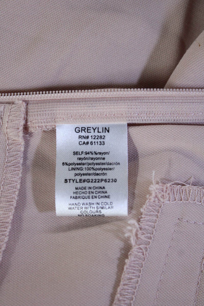 Greylin Anthropologie Women Beige Ankle Cropped Dress Pants Rayon Size XS