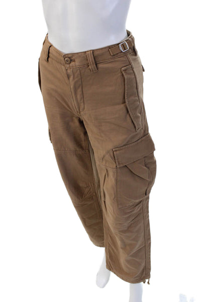 TNA Unisex Cargo Khaki Pants Brown Buckle 100% Cotton Size 00