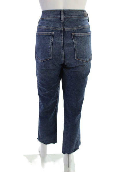 DL1961 Women High Rise Cropped Tapered Dark Blue Maternity Jeans Size 28