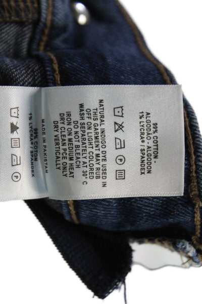 DL1961 Women High Rise Cropped Tapered Dark Blue Maternity Jeans Size 28