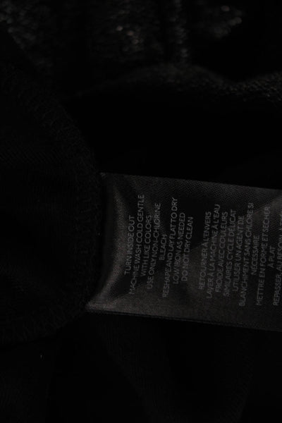 Pilcro Anthropologie Womens Pullover Hoodie Black Long Sleeve Size 2XS