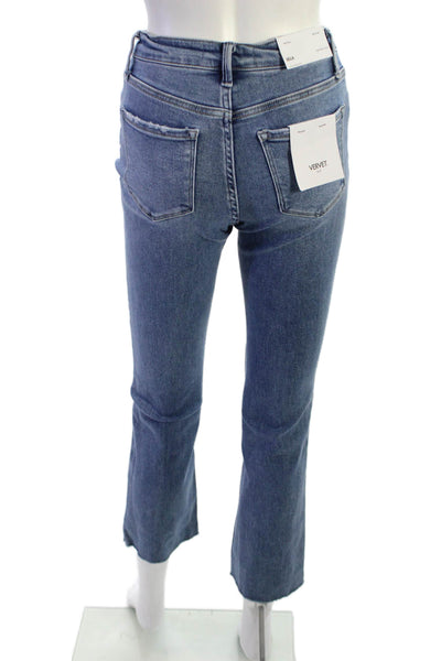 Vervet Womens Cropped Straight Blue Jeans Juniors Size 24