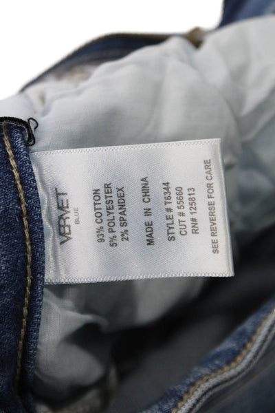 Vervet Womens Cropped Straight Blue Jeans Juniors Size 24