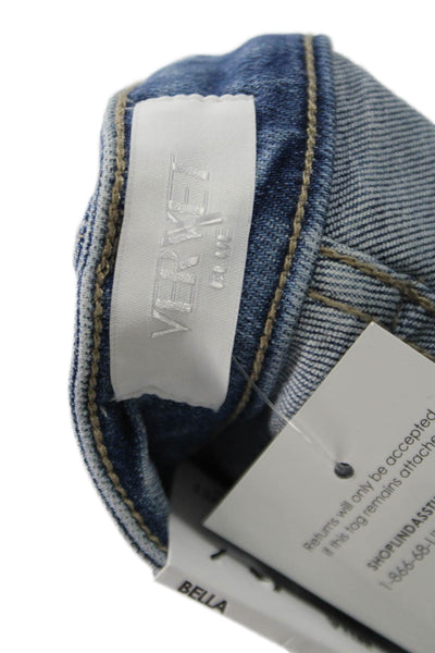 Vervet Womens Cropped Straight Blue Jeans Juniors Size 24
