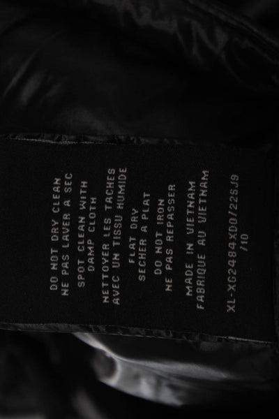 SAM Girls Zippered Button-Down Long Sleeve Basic Puffer Coat Black Size 6