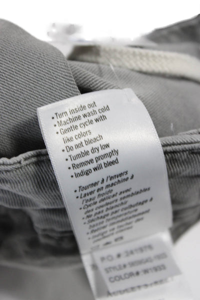 Paige Unisex Gray Ankle Cropped Jogger Pants 98% Lyocell Size 27