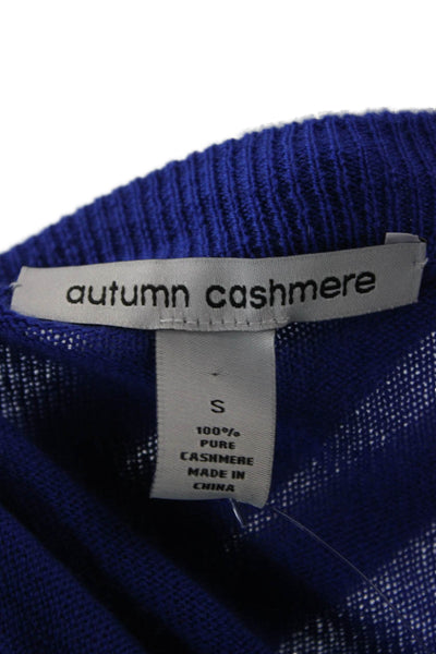 Autumn Cashmere Womens Blue V Neck Long Sleeve Pullover Sweater Size S