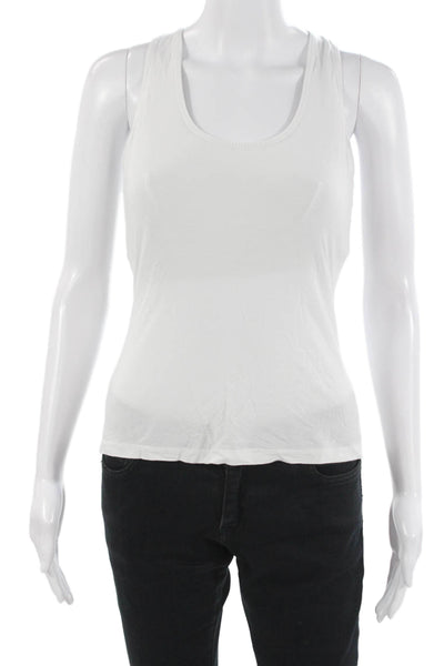 Cosabella Womens White Silk Sleeveless Tank Round Neck Basic Size S