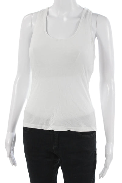 Cosabella Womens White Silk Sleeveless Tank Round Neck Basic Size S