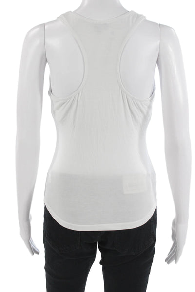 Cosabella Womens White Silk Sleeveless Tank Round Neck Basic Size S