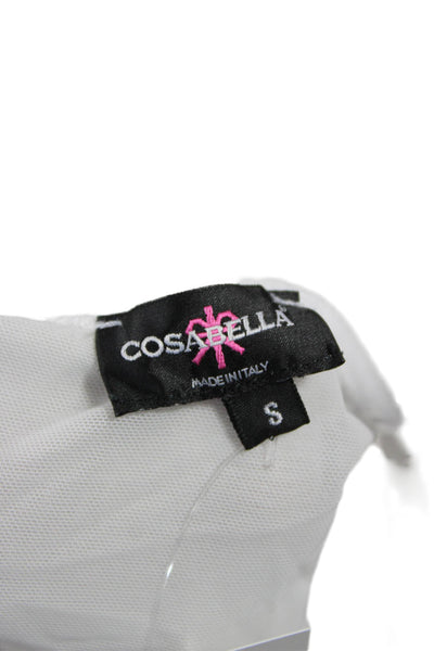 Cosabella Womens White Silk Sleeveless Tank Round Neck Basic Size S