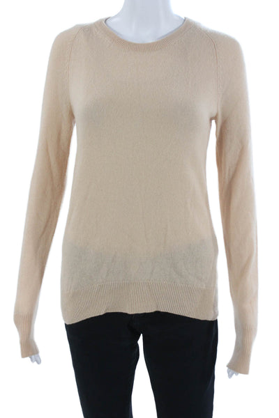 Equipment Femme Womens Beige Pullover Crewneck Cotton Blend Sweater Size XS