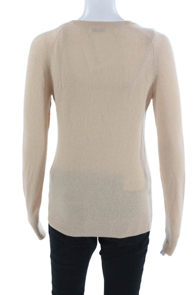 Equipment Femme Womens Beige Pullover Crewneck Cotton Blend Sweater Size XS