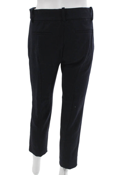 J Crew Womens Cropped Ankle Dress Pants Black Hook & Eye Size 2