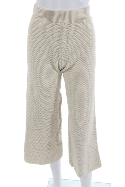 Sincerely Jules Women Cropped Sweatpants Beige Boho Petite Size S