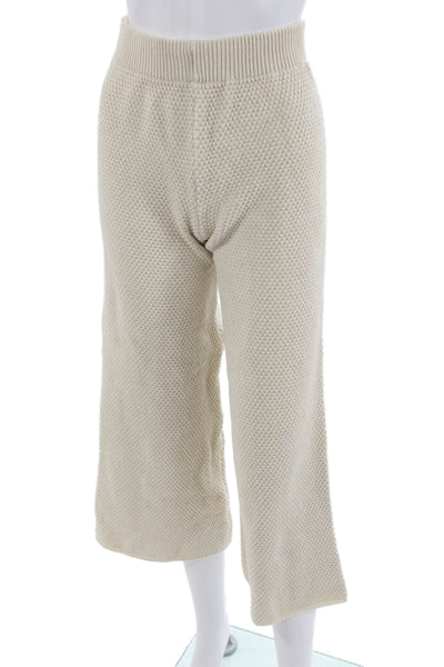 Sincerely Jules Women Cropped Sweatpants Beige Boho Petite Size S