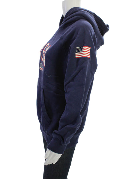 Vineyard Vines Unisex Pullover Hoodie Dark Blue Cotton Graphic Size S