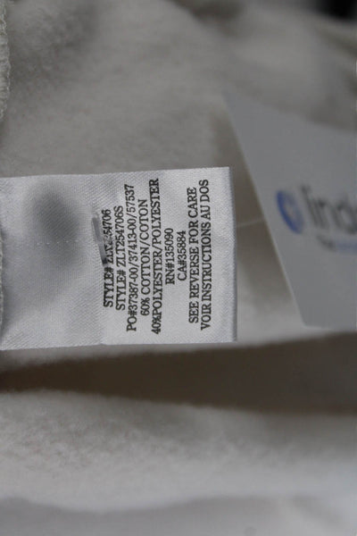 Z Supply Women Pullover Sweatshirt White Graphic Crew Neck Love Size M