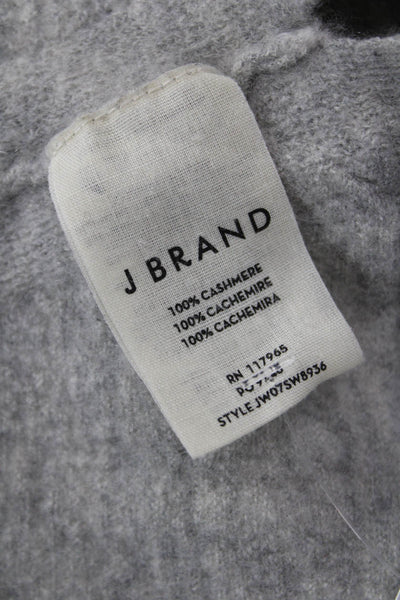 J Brand Unisex Cashmere V Neck Gray Button Long Sleeve Cardigan Size S