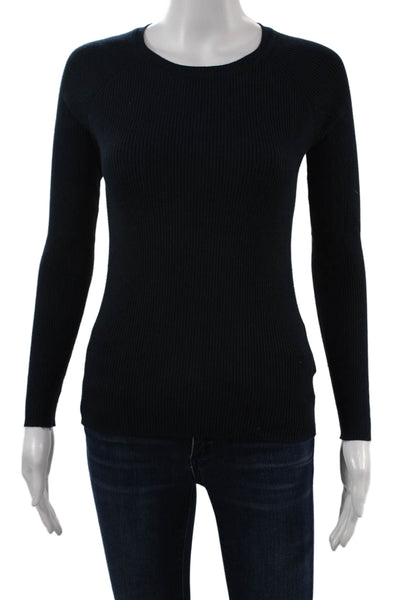 525 America Unisex Black Pullover Sweater 80% Rayon 20% Nylon Crew Neck Size XS