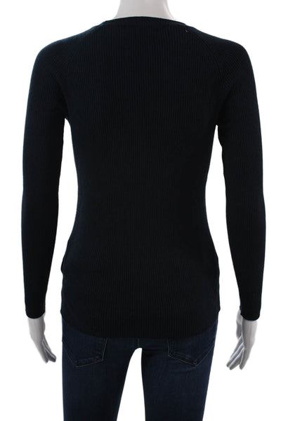 525 America Unisex Black Pullover Sweater 80% Rayon 20% Nylon Crew Neck Size XS